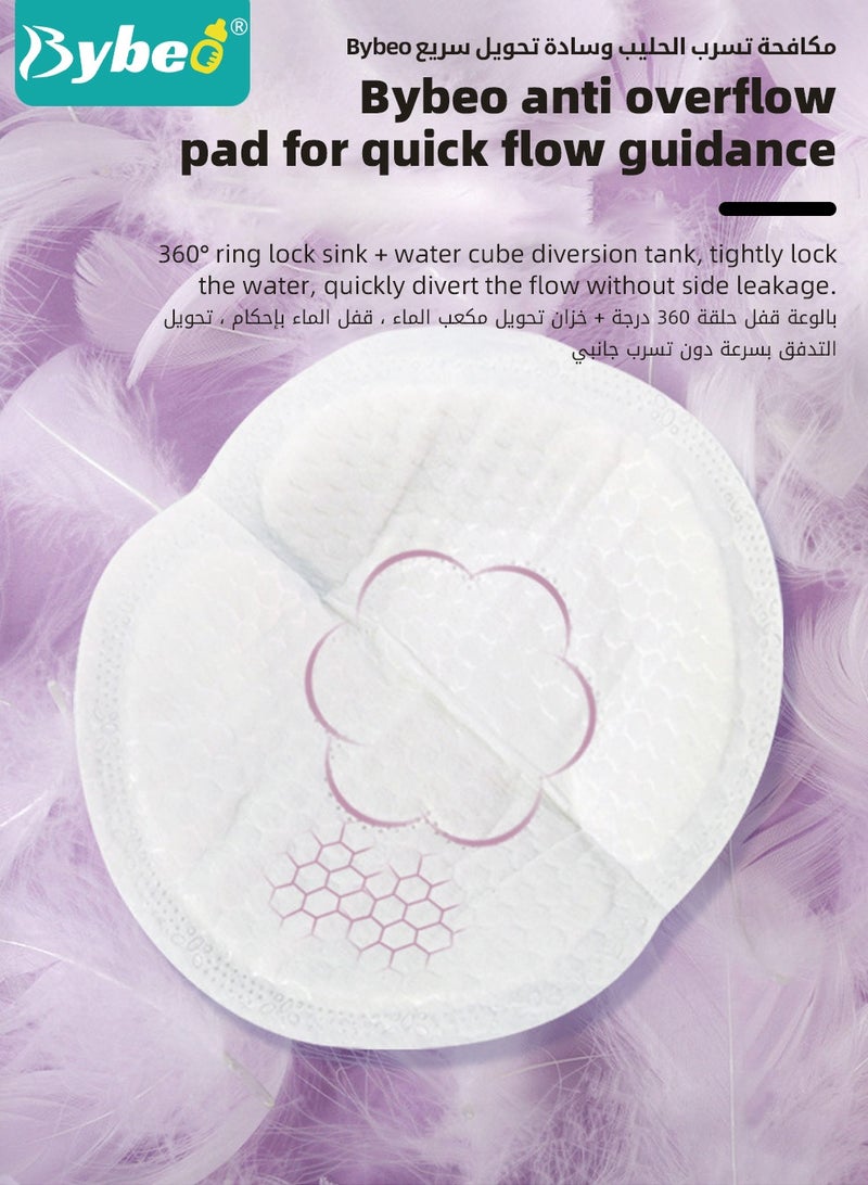 Bybeo 100 Count Disposable Nursing Pads For Breastfeeding, Ultra-Thin and Super-absorbent Breast Pads, Soft and Breathable Feeding Pads, 3D Shape Nipple covers, Individually Packaged - Image 3