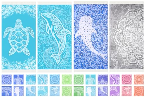 Widdonen Thin Turkish Beach Towel Lightweight Quick Dry Absorbent Cotton Bathroom Bath Pool Swim Towels Extra Large Oversized Sand Free Beach Accessories Essentials Cloud Gifts for Adult - Image 1