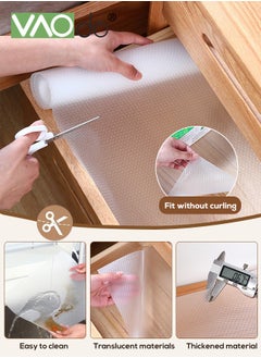 VAOdo Shelf Liner Clear Waterproof Pantry Cabinets Liners EVA Kitchen Liner Washable Easy to Cut Drawer Mat for Kitchens Non-Adhesive Liner Stain-Proof Shelf Drawer Cabinet Liner 30*300CM  - Image 4