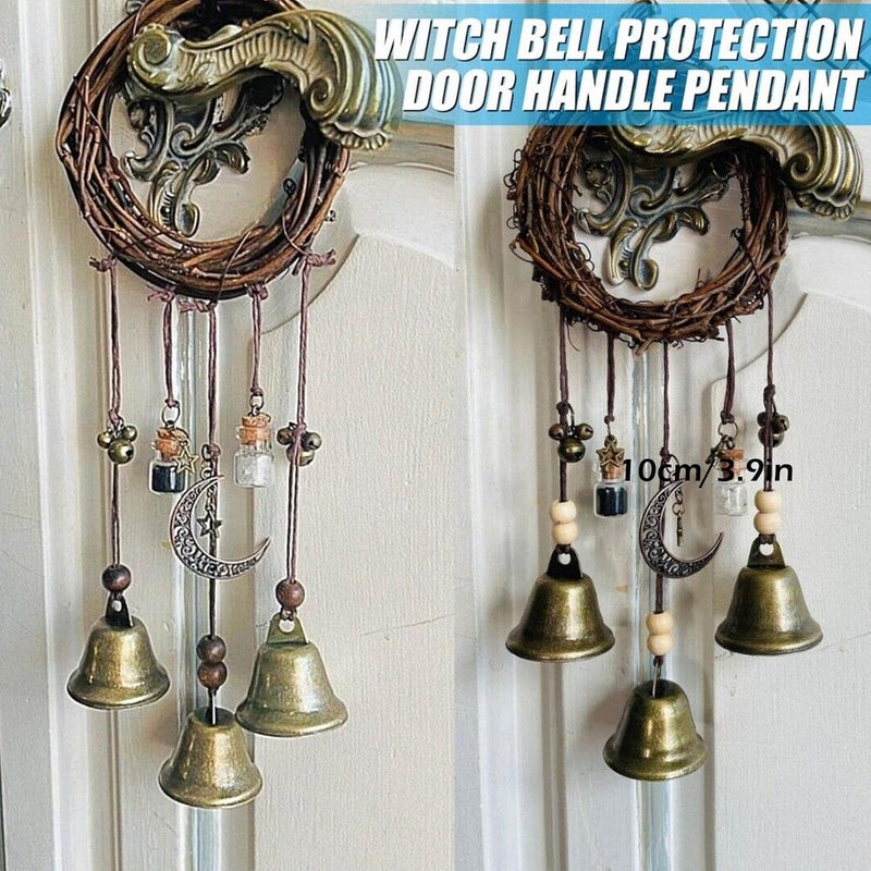 woobles Witch Bell Protection Door Handle Pendant Hanging Witch Bells Witchcraft Supplies for Home X1I2 Decor Bells - Image 3