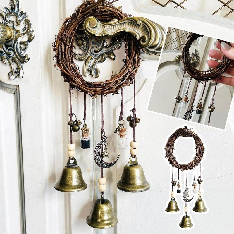 woobles Witch Bell Protection Door Handle Pendant Hanging Witch Bells Witchcraft Supplies for Home X1I2 Decor Bells - Image 1