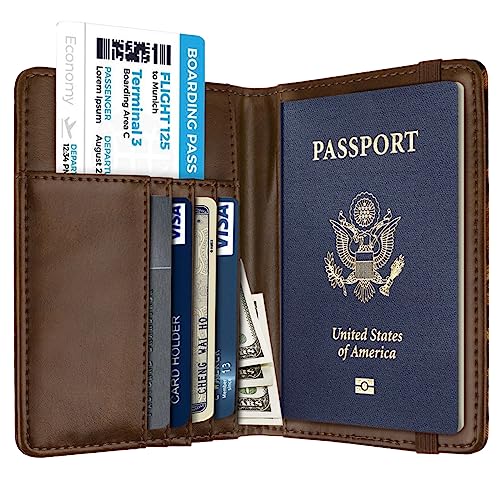 Coco Rossi Passport Holder Cover,Traveling Passport Case Cute Passport Wallet for Women,Leopard - Image 3