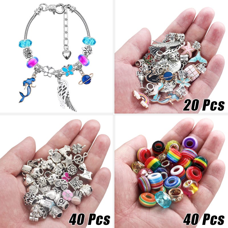 SUREHOME Jewelry Making Kit for Girls 8-12, 110 Pcs Charm Bracelet Making Kit DIY Toy Art and Crafts for Kids Ages 4-8 Birthday Christmas Gifts for Little Girls 5 6 7 9 10 11 Years Old Trendy Stuff - Image 3