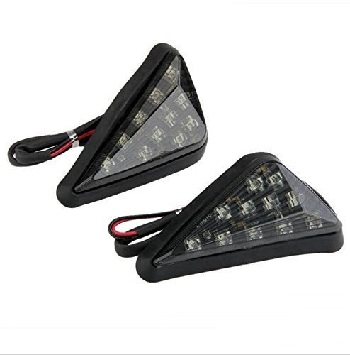 Gear Up Universal Triangle Flush Mount LED Turn Signals Blinker/Indicator For Bajaj Pulsar RS 200, Smoky Color (Set of 2 PCs) - Image 5