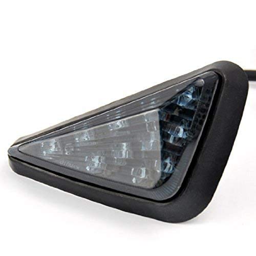 Gear Up Universal Triangle Flush Mount LED Turn Signals Blinker/Indicator For Bajaj Pulsar RS 200, Smoky Color (Set of 2 PCs) - Image 3