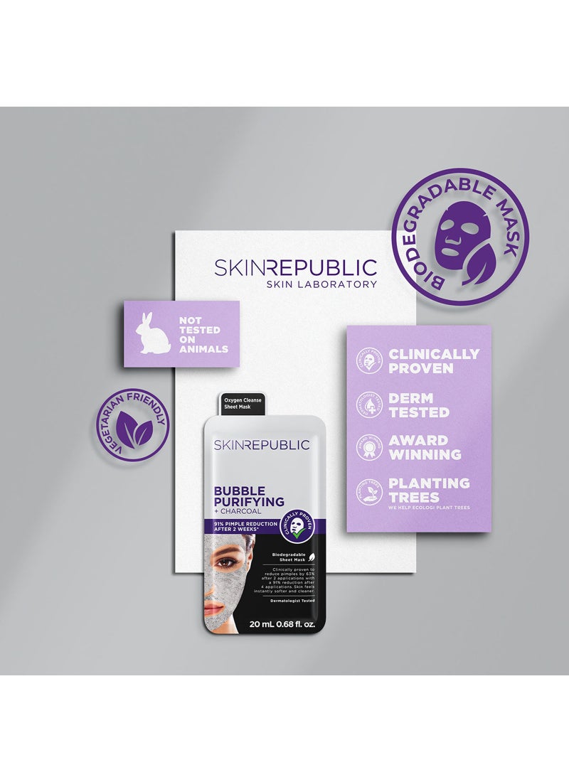 SKIN REPUBLIC Bubble Purifying + Charcoal face mask - Image 5