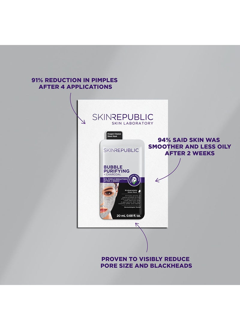 SKIN REPUBLIC Bubble Purifying + Charcoal face mask - Image 3