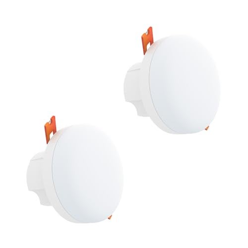 Crompton Star Deep Glaze LED Downlighter 6W Round Warm White | Pack of 2 | Recessed Deep Cut Ceiling Light, Cutout: 2.3" | Plastic Build | for Hall, Bedroom, Kitchen, Office, Store - Image 1