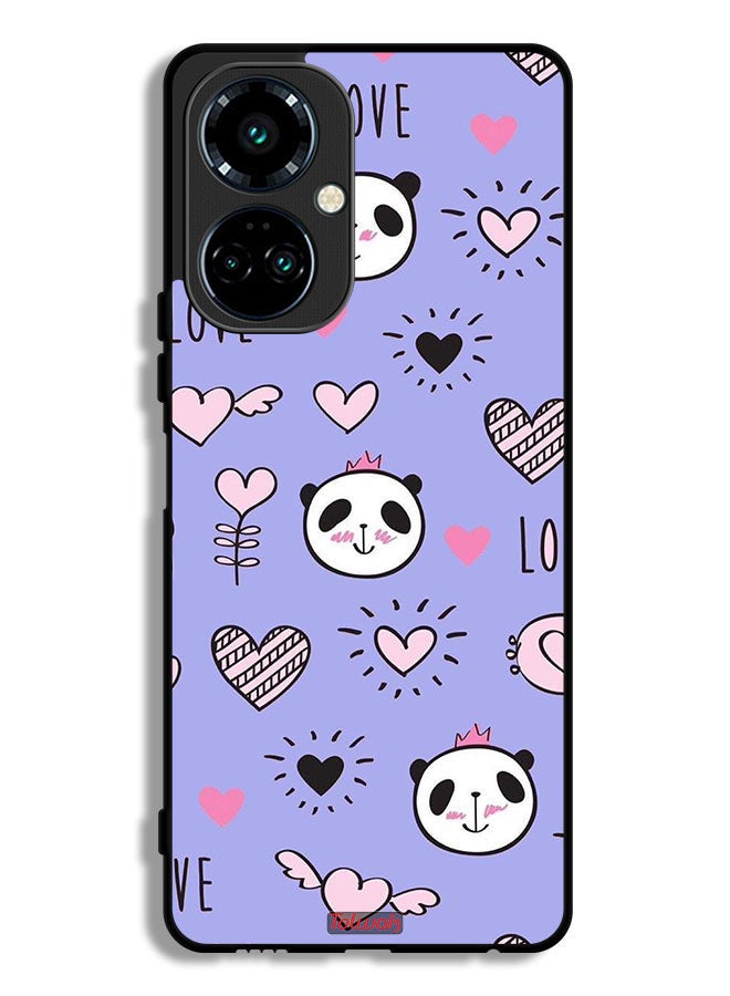 Tolwak Tecno Camon 19 Protective Case Cover Love And Panda Doodle - Image 1
