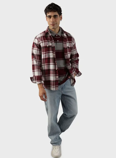 American Eagle Checked Regular Fit Shirt