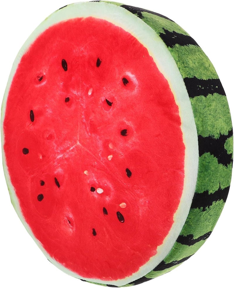 Watermelon Shaped Plush Throw Pillow 3D Realistic Fruit Cushion Soft Washable Seat Pad Decorative for Living Room Bedroom - Image 1