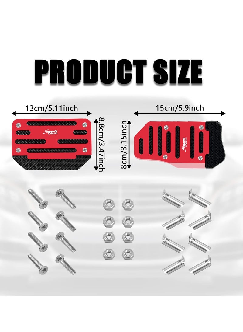 SYOSI Automatic Transmission Pedal Covers Replacement Kit 2PCS Aluminum Alloy NonSlip Safty Gas Pedal brake Pedal Cover Sporty Car Decor Universal Car Accessories - Image 5