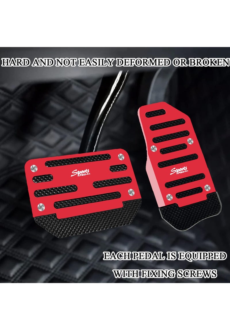 SYOSI Automatic Transmission Pedal Covers Replacement Kit 2PCS Aluminum Alloy NonSlip Safty Gas Pedal brake Pedal Cover Sporty Car Decor Universal Car Accessories - Image 2