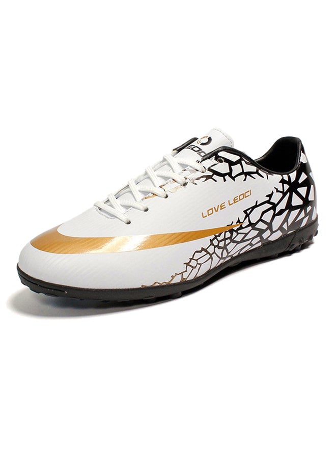 Alyashmac Anti-Skid Outdoor Training Soccer Shoe White/Black - Image 1