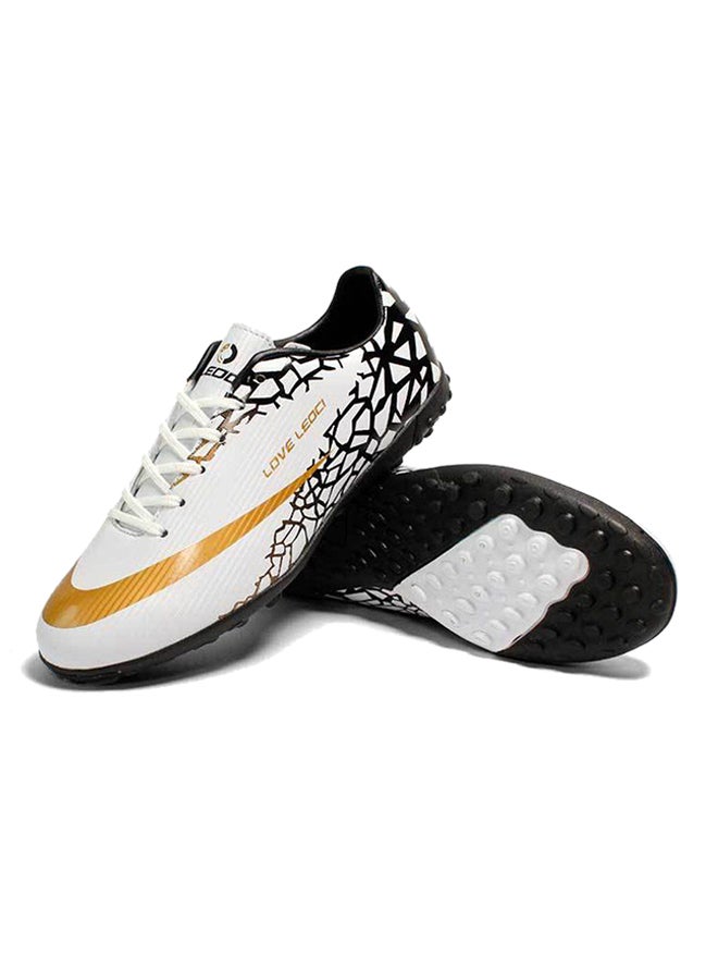 Alyashmac Anti-Skid Outdoor Training Soccer Shoe White/Black - Image 3
