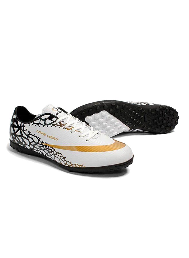 Alyashmac Anti-Skid Outdoor Training Soccer Shoe White/Black - Image 4