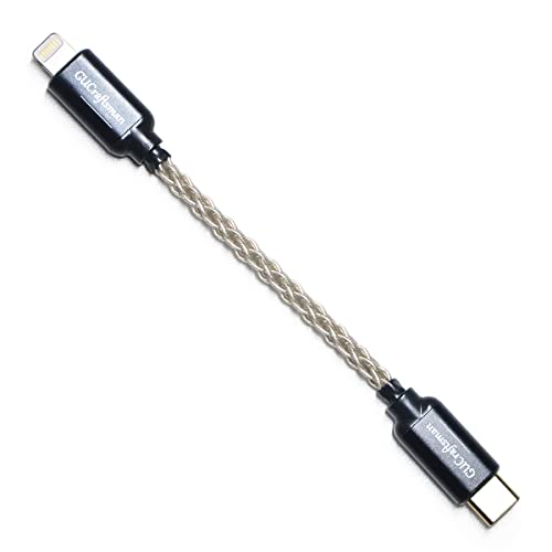 GUCraftsman OTG Cable iOS to Type C/USB C Headphone Amplifier Cable 6N Single Crystal Silver for FiiO BTR5 Q1 Q3 Q3s Qudelix 5K xDuoo Link2 XD-05PLUS E1DA 9038G3 9038S 9038D for iPhone iPad iPod Touch - Image 2