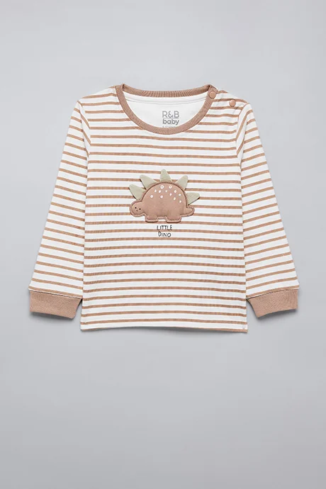 أر أند بي Striped T-Shirt and Joggers Set