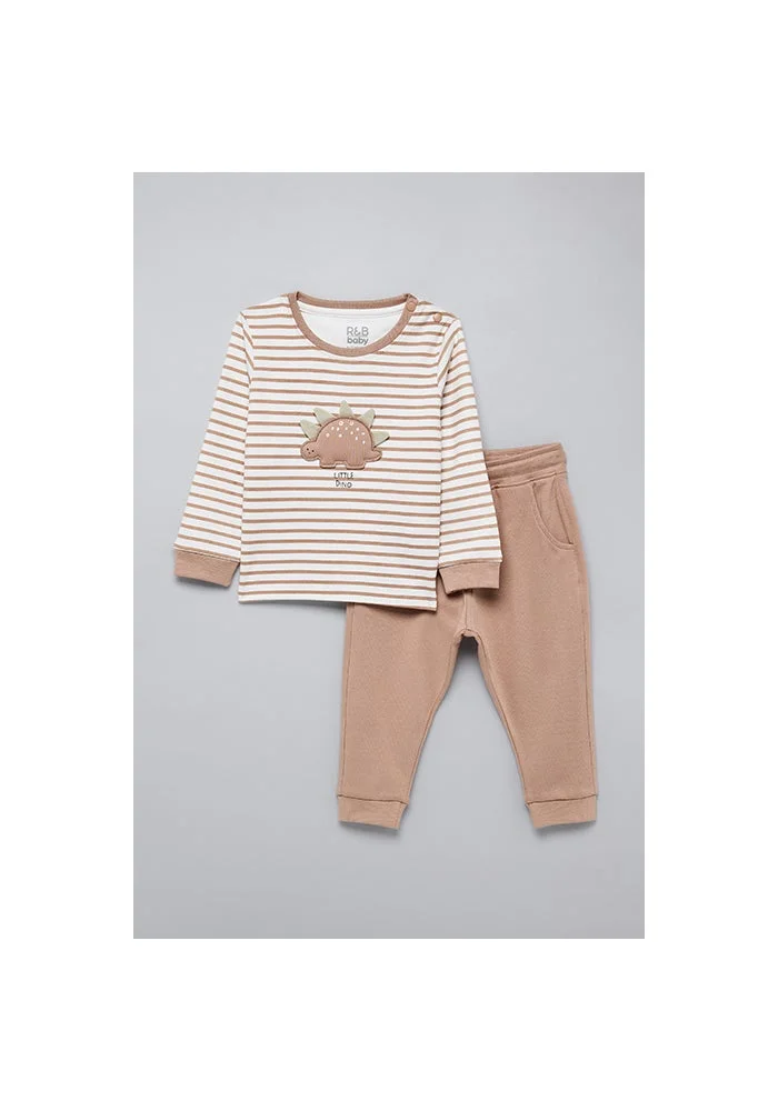 R&b Striped T-Shirt and Joggers Set