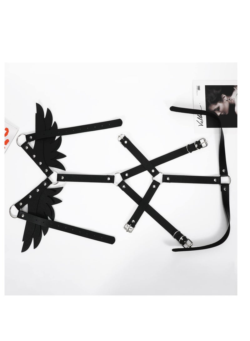 SYOSI أحزمة واسعة للنساء، لأزياء قابلة للتعديل، أحزمة جلدية بسلسلة، أحزمة فساتين عتيقة، حزام مخصص، حزام كورسيه للخصر للسيدات، إكسسوارات زي عيد الهالوين - Image 3