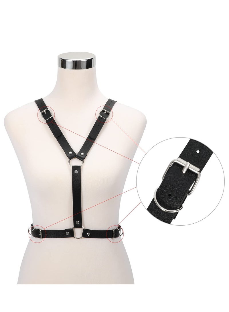 SYOSI أحزمة واسعة للنساء، لأزياء قابلة للتعديل، أحزمة جلدية بسلسلة، أحزمة فساتين عتيقة، حزام مخصص، حزام كورسيه للخصر للسيدات، إكسسوارات زي عيد الهالوين - Image 5