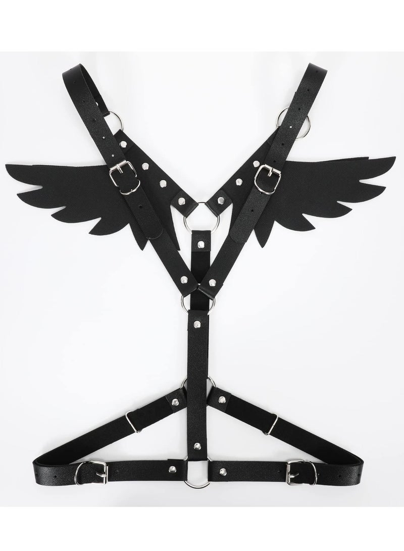 SYOSI أحزمة واسعة للنساء، لأزياء قابلة للتعديل، أحزمة جلدية بسلسلة، أحزمة فساتين عتيقة، حزام مخصص، حزام كورسيه للخصر للسيدات، إكسسوارات زي عيد الهالوين - Image 4