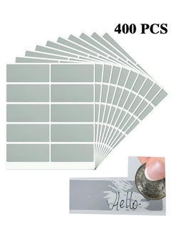 Realfrog 400PCS(40Sheets) Scratch Off Stickers Labels - Rectangle, Gray, 14.2mm*14mm Self-Adhesive Easy to Peel and Stick for DIY Wedding Party Games Fundraisers Promotions  - Image 1
