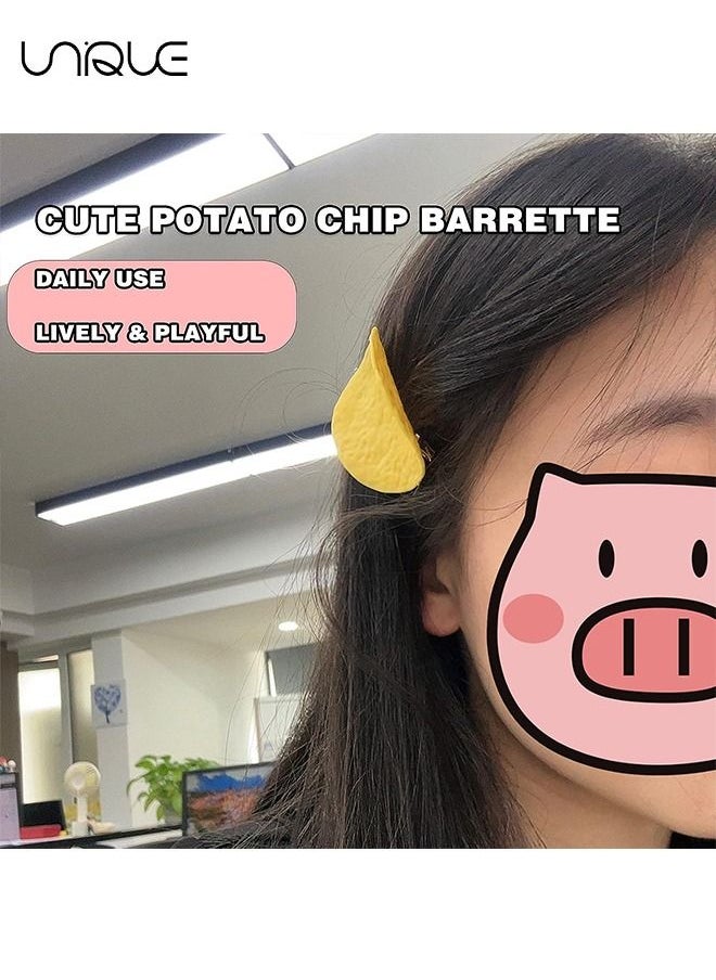 Unique - 4 Pcs Hairpins - Potato Chips Hairpin Girl - Potato Chip Hairpin Funny Hairpin Duckbill Accessories - Hair Clasps Accessories for Women Girls Adult Kids - Image 1