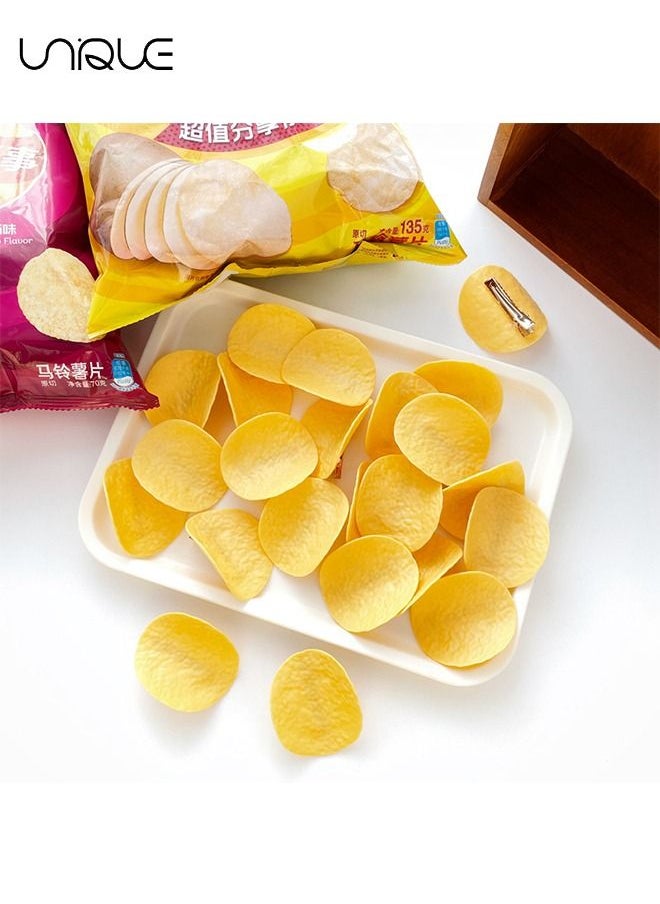 Unique - 4 Pcs Hairpins - Potato Chips Hairpin Girl - Potato Chip Hairpin Funny Hairpin Duckbill Accessories - Hair Clasps Accessories for Women Girls Adult Kids - Image 1
