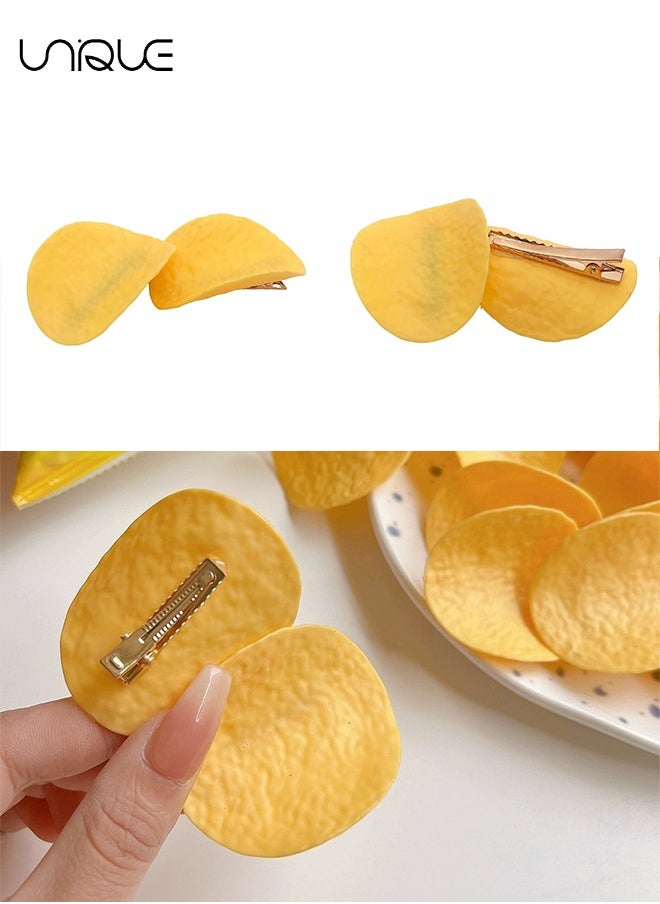 Unique - 4 Pcs Hairpins - Potato Chips Hairpin Girl - Potato Chip Hairpin Funny Hairpin Duckbill Accessories - Hair Clasps Accessories for Women Girls Adult Kids - Image 1
