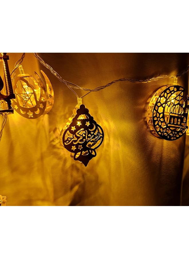إيروريكس خيوط إضاءة رمضان بطول 3 أمتار تحتوي على 20 مصباح بتصميم شرقي معدني فاخر من متجر الأجهزة الذكية بالسعودية - Image 1
