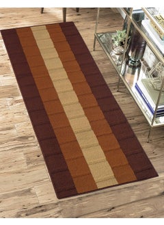 Status Contract Status Contract Anti Slip Front Door Mat|(22"x55") Living Room Rug for Entrance Doors|Polypropylene Floor Mats Home|Essential Small Rugs Office, Bedroom & Kitchen| (Dark Brown)  - Image 1