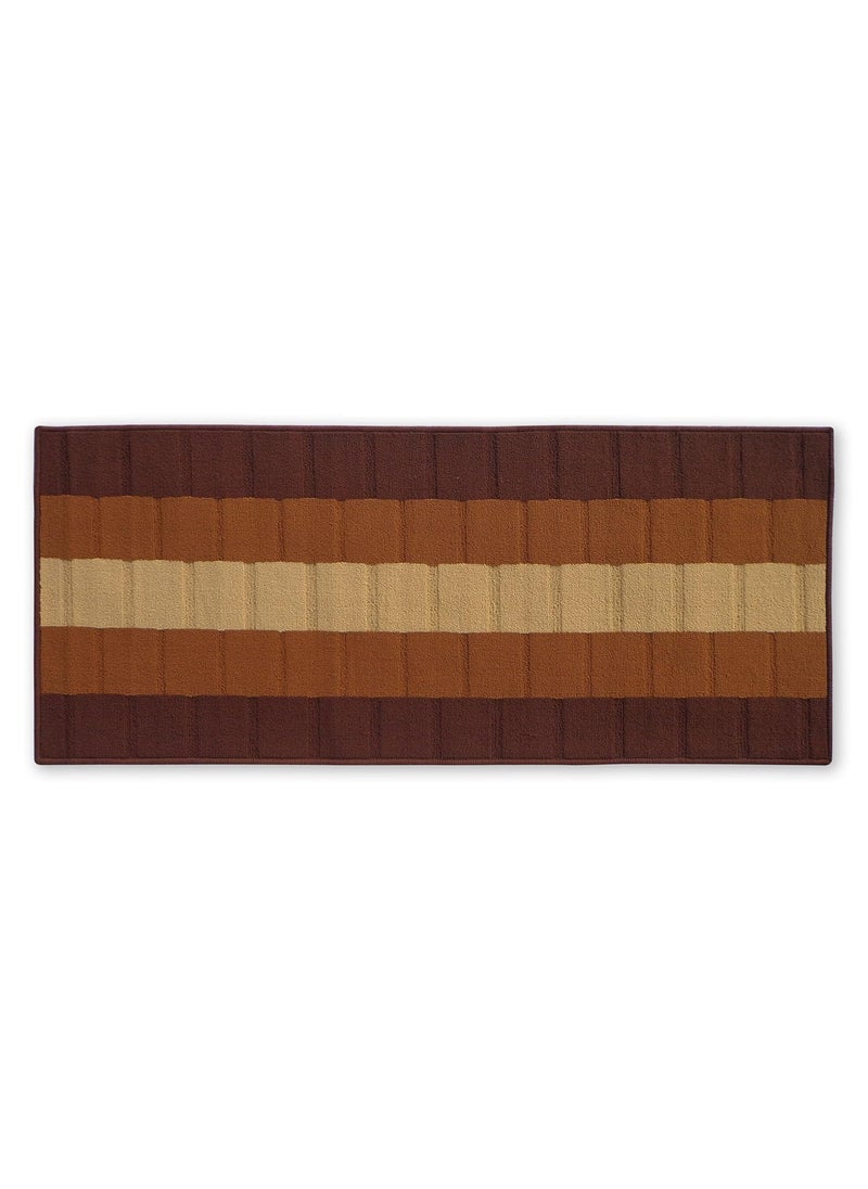 Status Contract Status Contract Anti Slip Front Door Mat|(22"x55") Living Room Rug for Entrance Doors|Polypropylene Floor Mats Home|Essential Small Rugs Office, Bedroom & Kitchen| (Dark Brown)  - Image 2