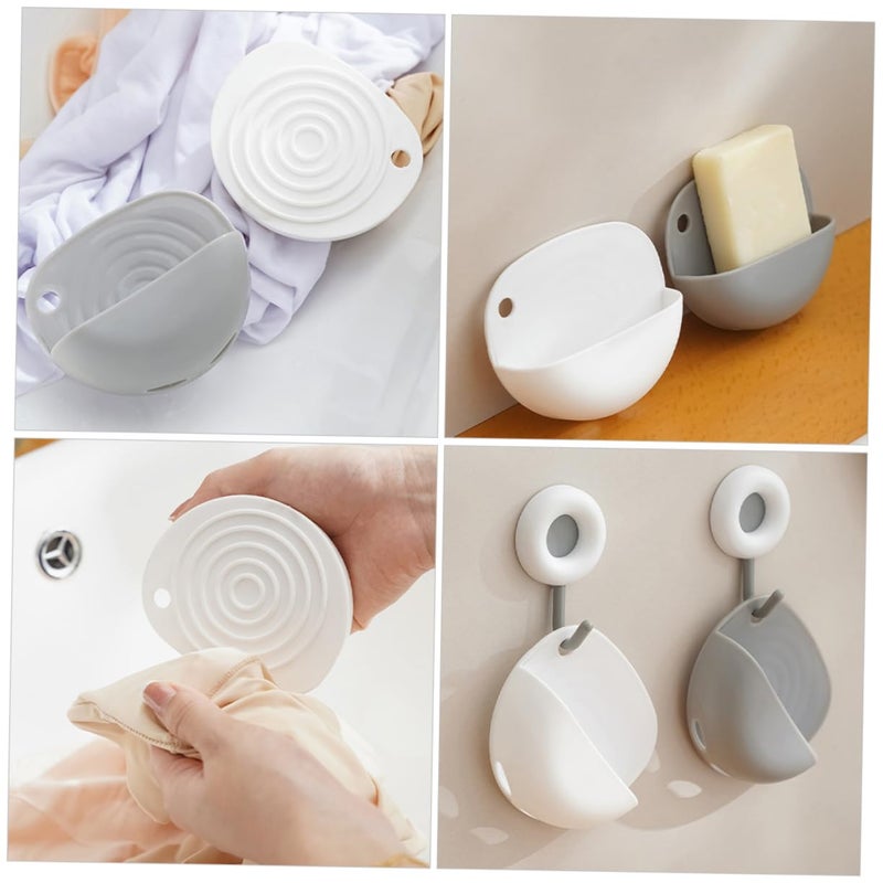 Mini Wall Hanging Soap Holder 5pcs Set with Drainage Design for Travel and Bathroom Storage - Image 4
