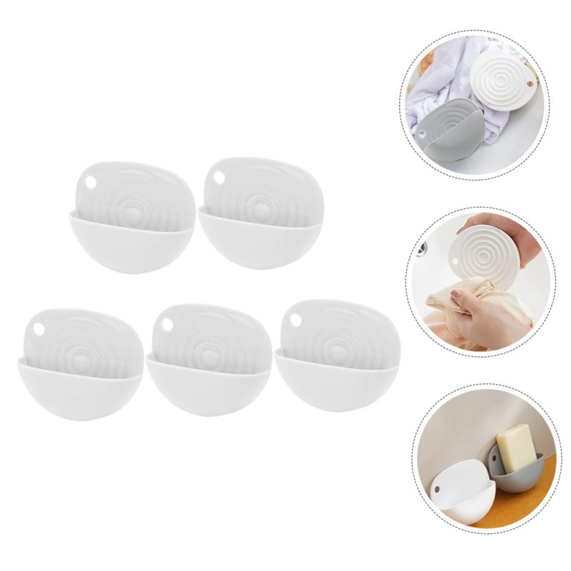 Mini Wall Hanging Soap Holder 5pcs Set with Drainage Design for Travel and Bathroom Storage - Image 3