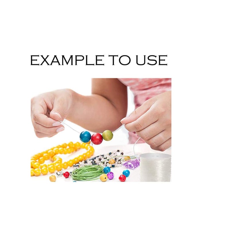 SOLARAE Flat Elastic Crystal Stretch String Bracelet String Polyester Cord for Seed Beads Bracelet Beading Jewelry Making Thread Craft Accessories 40m - Image 2