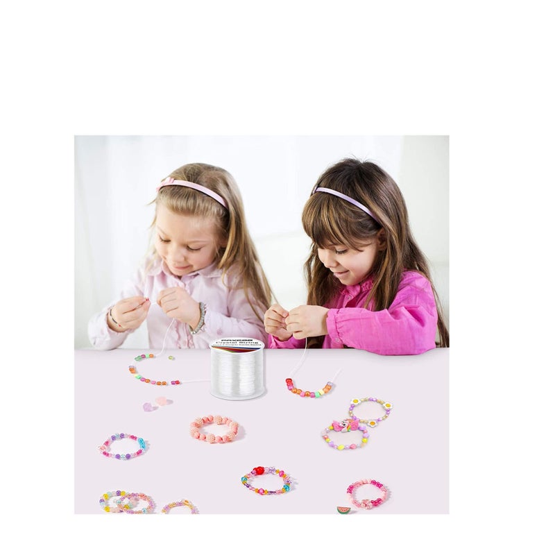 SOLARAE Flat Elastic Crystal Stretch String Bracelet String Polyester Cord for Seed Beads Bracelet Beading Jewelry Making Thread Craft Accessories 40m - Image 5