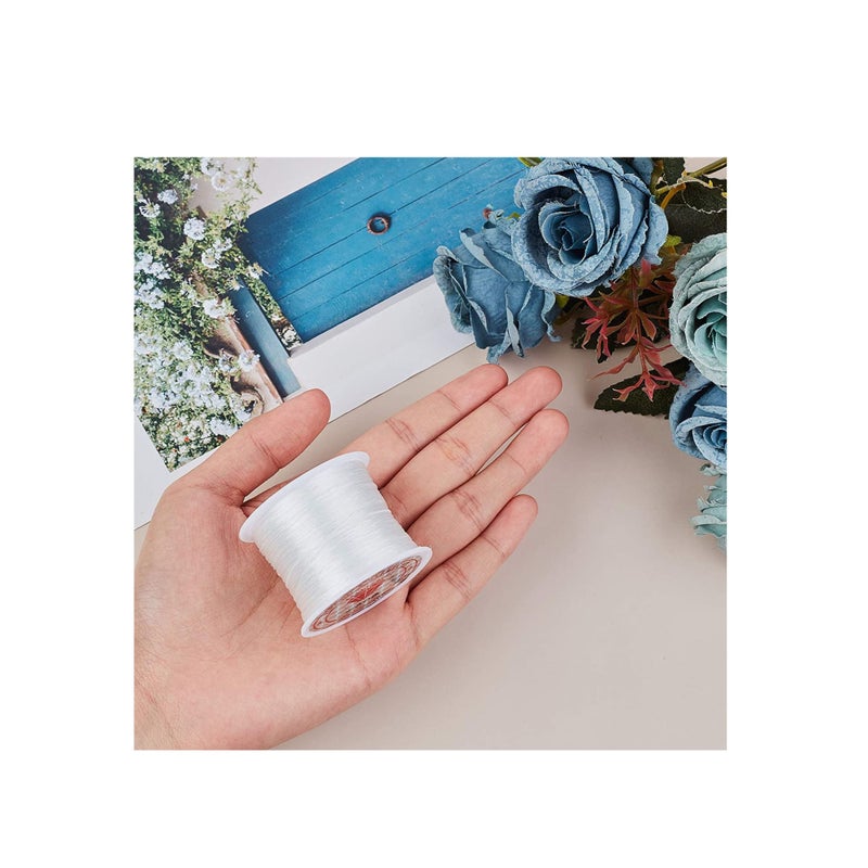 SOLARAE Flat Elastic Crystal Stretch String Bracelet String Polyester Cord for Seed Beads Bracelet Beading Jewelry Making Thread Craft Accessories 40m - Image 4