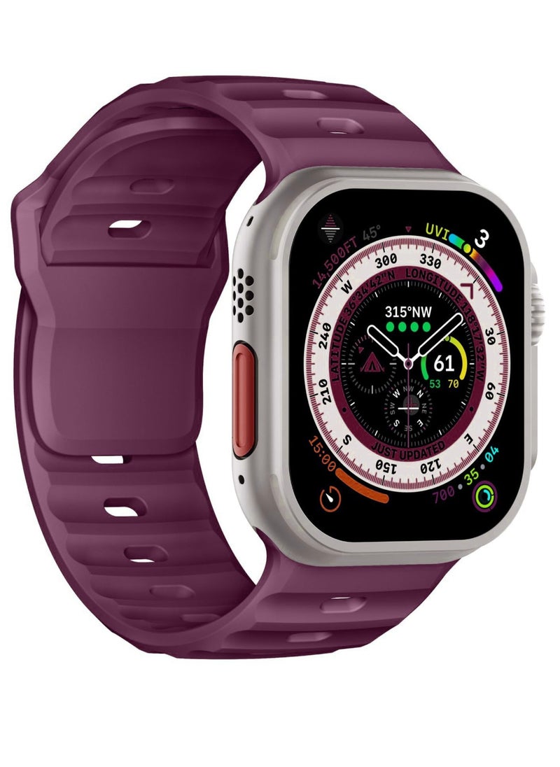 Generic - Sport Bands Compatible with Apple Watch Ultra 2/Ultra Band 49mm 45mm 44mm 42mm for Men, Soft Silicone Wristbands Waterproof Replacement Strap for iWatch Series 9 8 7 6 5 4 3 2 1 SE SE2 - Image 1