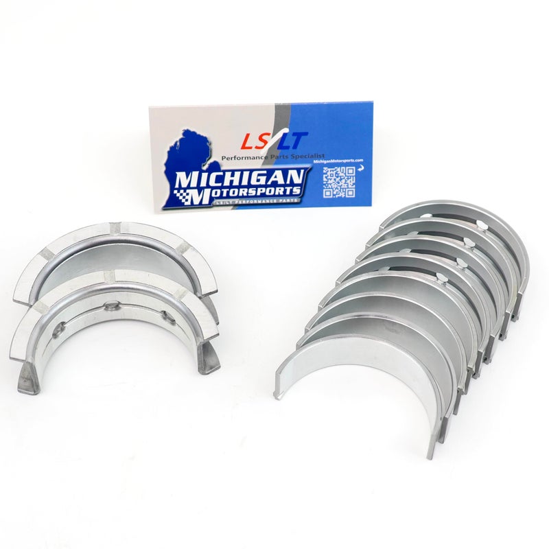 Michigan Motorsports LS Main Crank Bearings Standard Size SISeries Fits 48L 53L 57L 60L 62L LS Engines LS1 LS2 LQ4 LQ9 LS3 L92 L94 L76 L77 LY6 L96 Stock Performance Applications