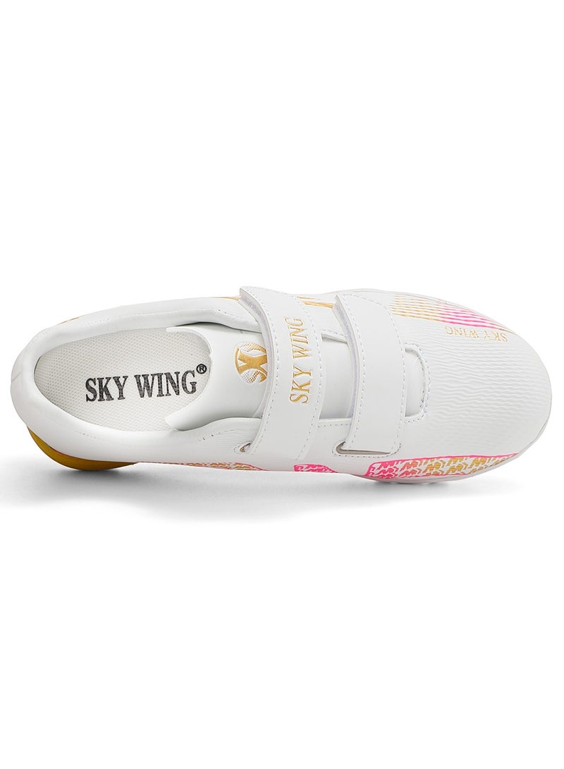 جناح السماء حذاء كرة قدم SKY WING للأولاد والبنات بنعل IC أو IN بحلقة وخطاف وحلقة مناسب للأطفال من الجنسين للاستخدام الداخلي والخارجي ومناسب للأطفال الصغار والكبار  - Image 5
