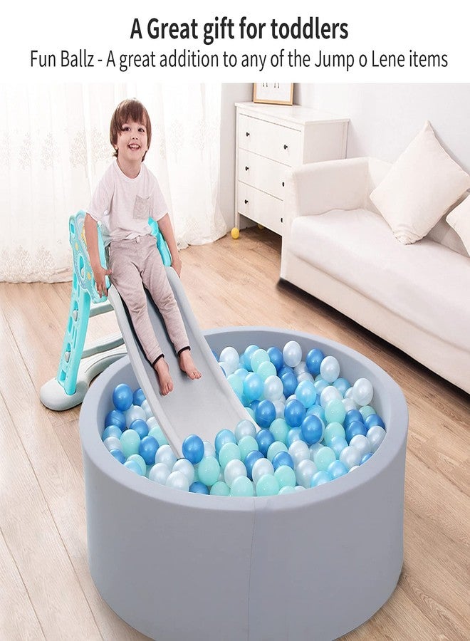 STARBOLO Ball Pit Balls Play Balls -50PCS Pearl 4 Blue Colors Ocean Balls BPA&Phthalate Free Non-Toxic Crush Proof Soft Plastic Ball Pit for Toddlers 1-3 Kids Birthday Pool Tent Party - Image 2
