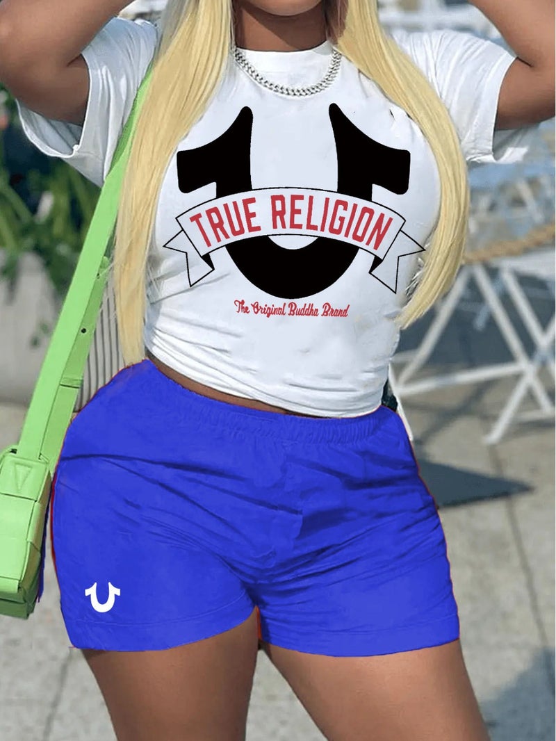 N8008T48 Standard Women'S Independent Station Printing Personalized Printed Casual Two-Piece Set - Image 3