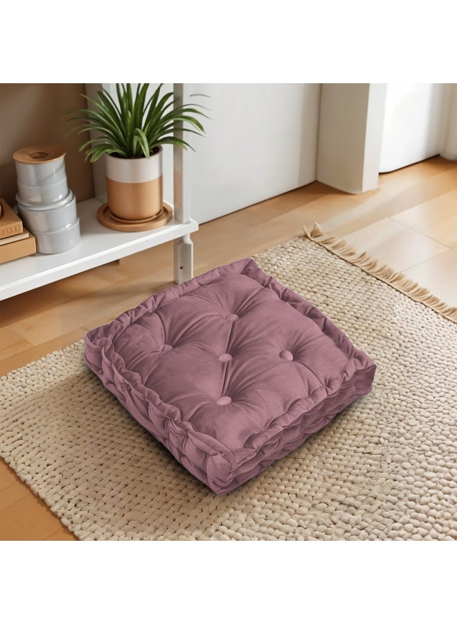 REST Box Cushion Seat Pad Premium Velvet Chair Pad Adults Chair Armchair Rose Gold 40cm x 40cm + 8cm
