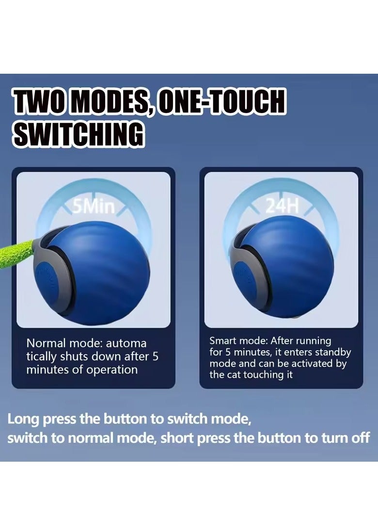 سبيدي تيل 2.0، لعبة سبيدي تيل للقطط، لعبة تفاعلية للقطط من الجيل الجديد 2025، ألعاب تفاعلية للقطط المنزلية، كرة لعبة متحركة أوتوماتيكيًا مع ذيل للقطط - Image 2