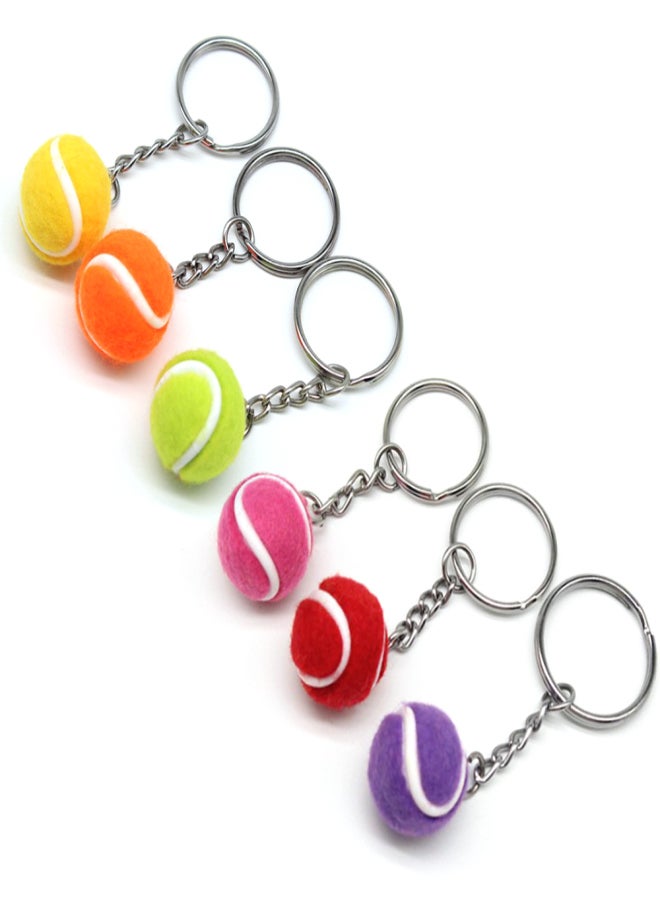POWERTI Mini Tennis Ball Key Chain Key Ring Decoration Accessory Gift for Sport Fans - Image 4