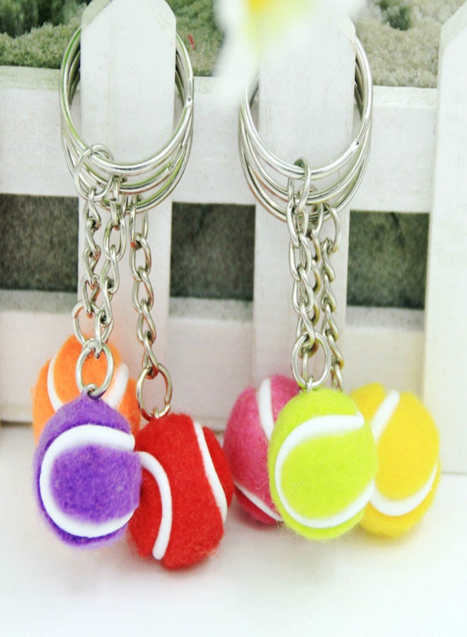 POWERTI Mini Tennis Ball Key Chain Key Ring Decoration Accessory Gift for Sport Fans - Image 2