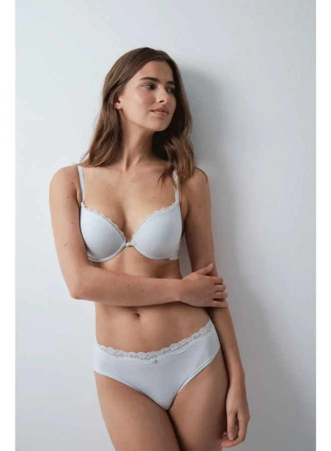 Women'secret Blue cotton push-up bra GORGEOUS