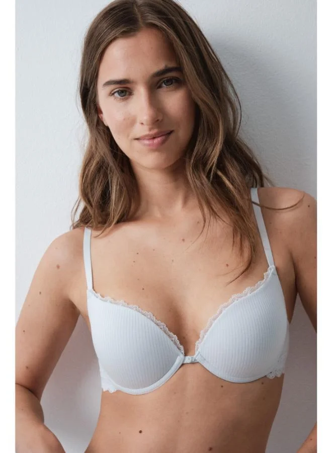 Women'secret Blue cotton push-up bra GORGEOUS