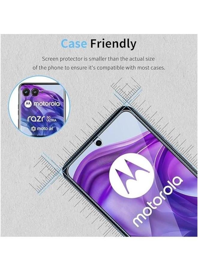 Compatible with Motorola Moto Razr 50 Ultra 2024 Screen Protector, 4 Pack Flexible Protector (2 Pcs Front + 2 Inside), HD Transparent TPU Anti-Scratch - Image 5